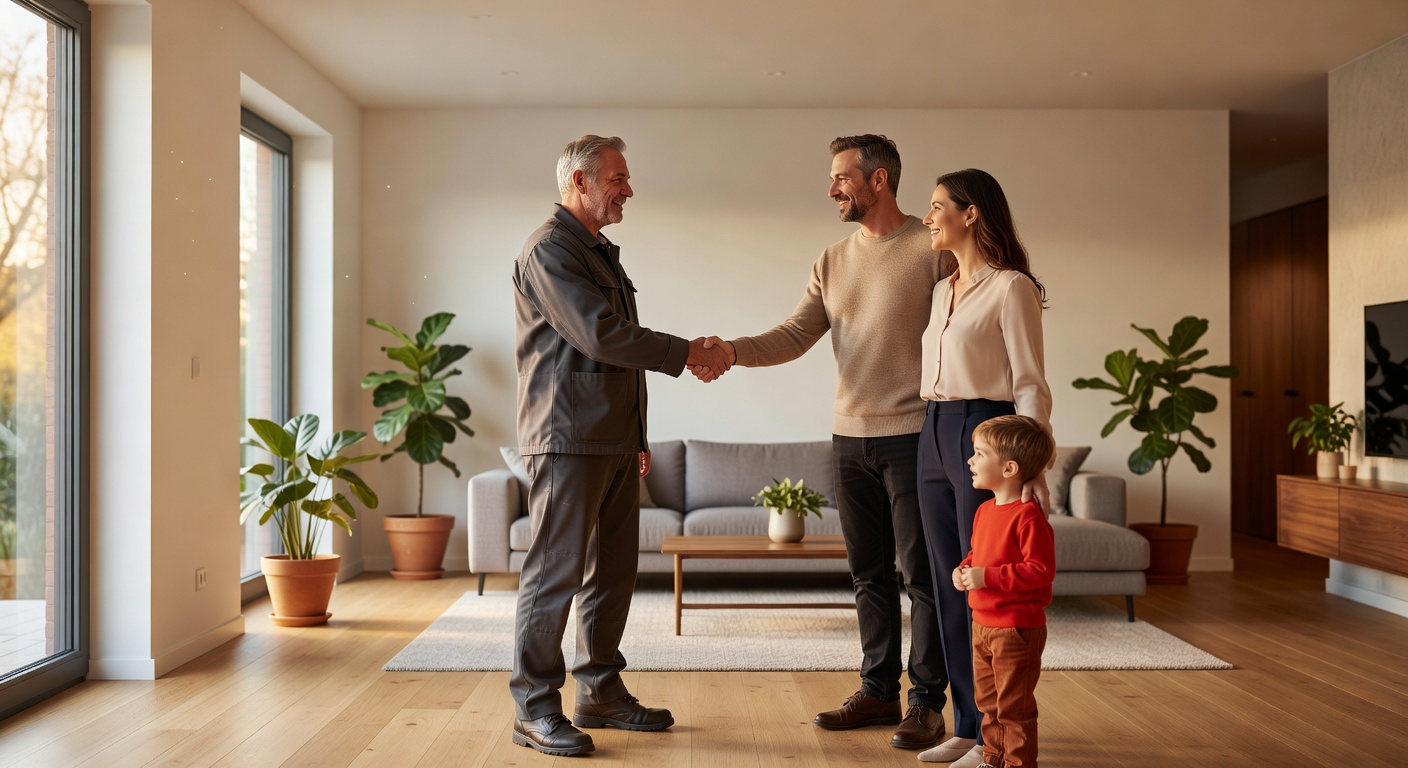 Meisterbetrieb übergibt ein frisch renoviertes Zuhause an eine Familie